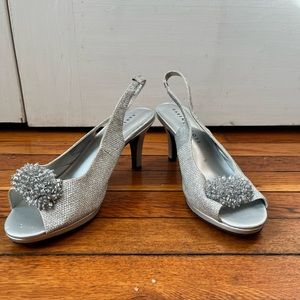 Silver Sparkling Heels